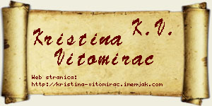 Kristina Vitomirac vizit kartica